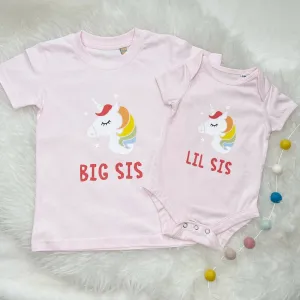 Big Sis or Lil Sis Single Unicorn T Shirt