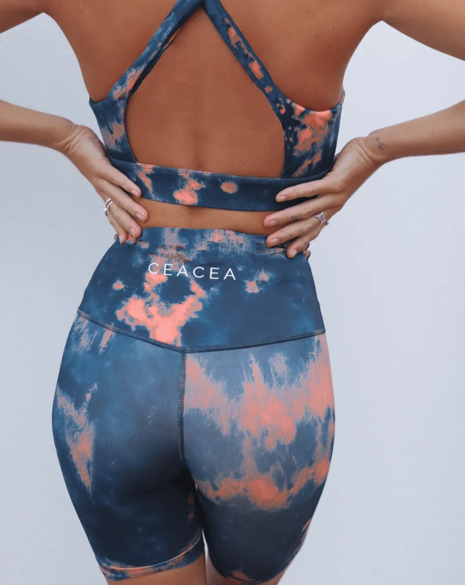 Biker Shorts - Navy Tie Dye