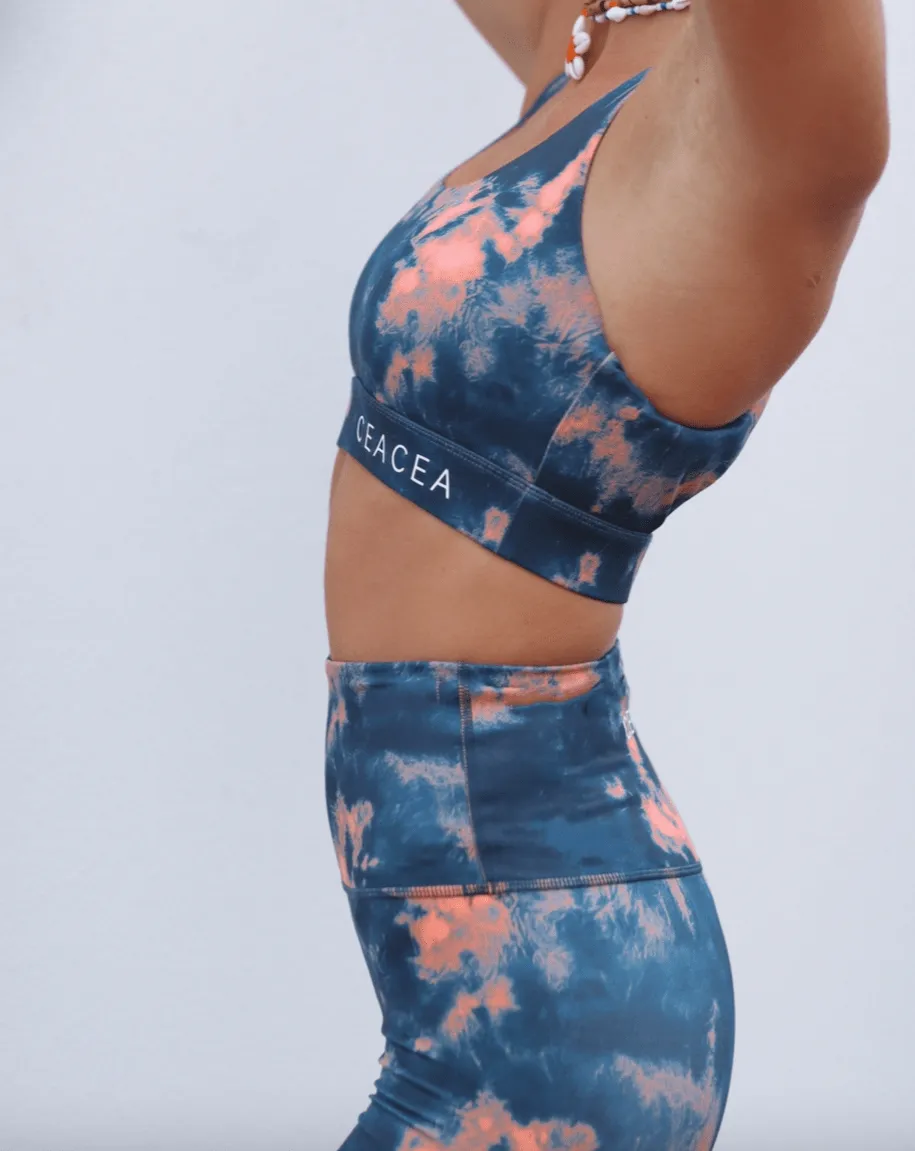 Biker Shorts - Navy Tie Dye