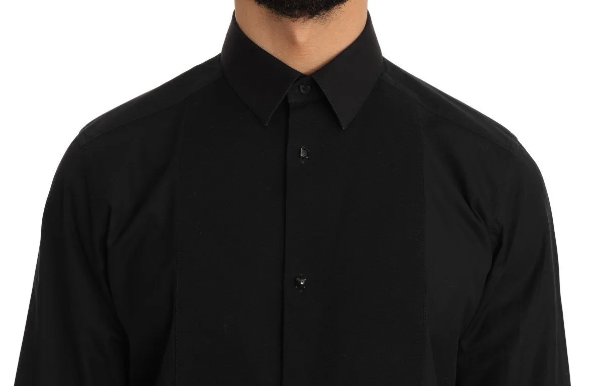 Black Formal Slim Fit Cotton Shirt