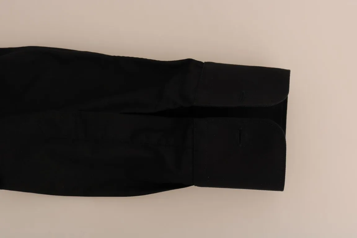 Black Formal Slim Fit Cotton Shirt