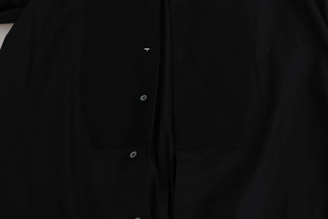 Black Formal Slim Fit Cotton Shirt