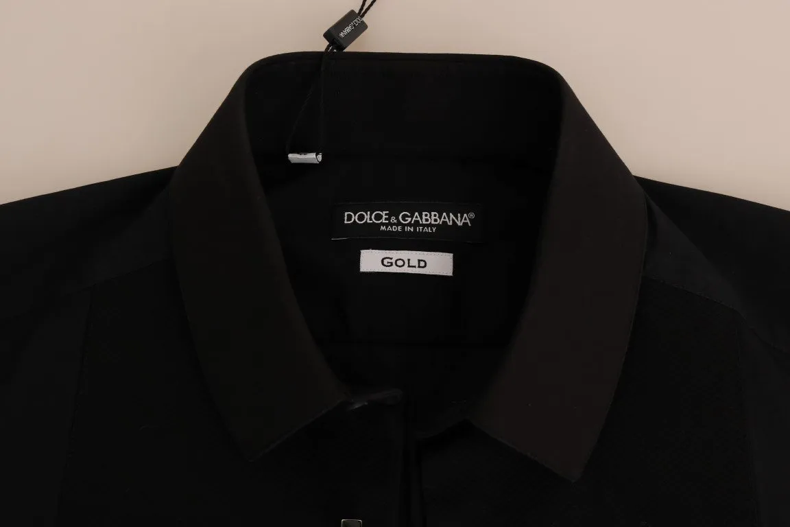 Black Formal Slim Fit Cotton Shirt