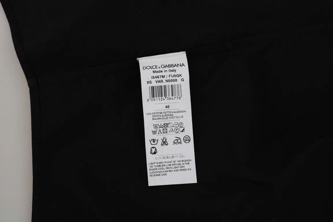 Black Formal Slim Fit Cotton Shirt
