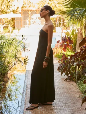 Black Jersey Bandeau Dress