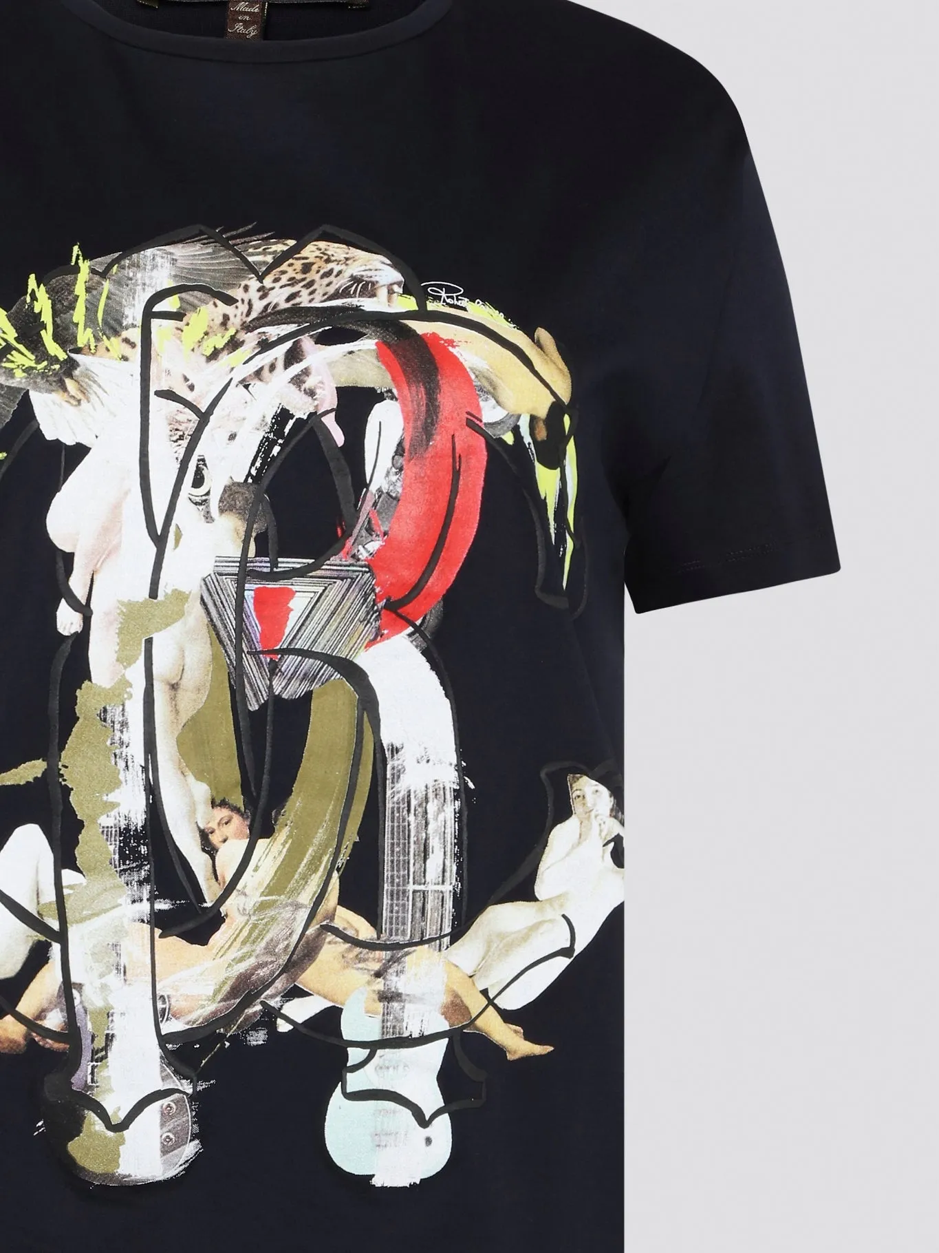 Black Statement Logo Print T-Shirt Dress