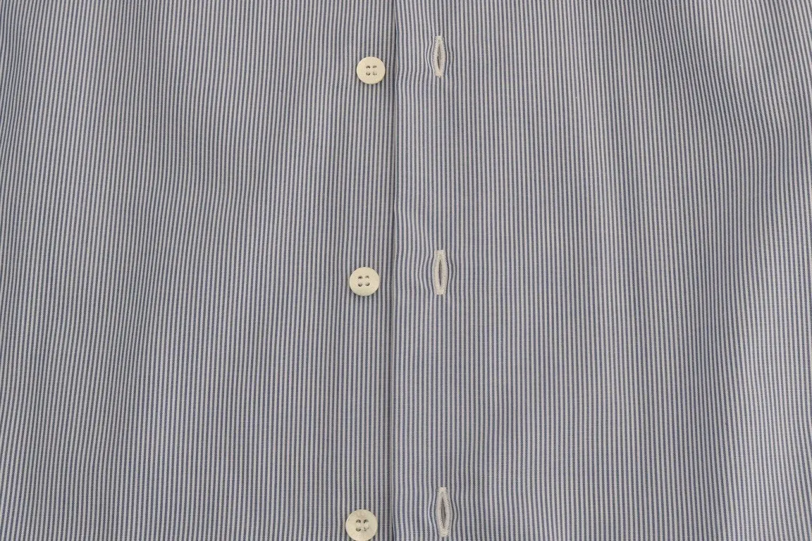 Blue Striped Slim Fit Dress Shirt