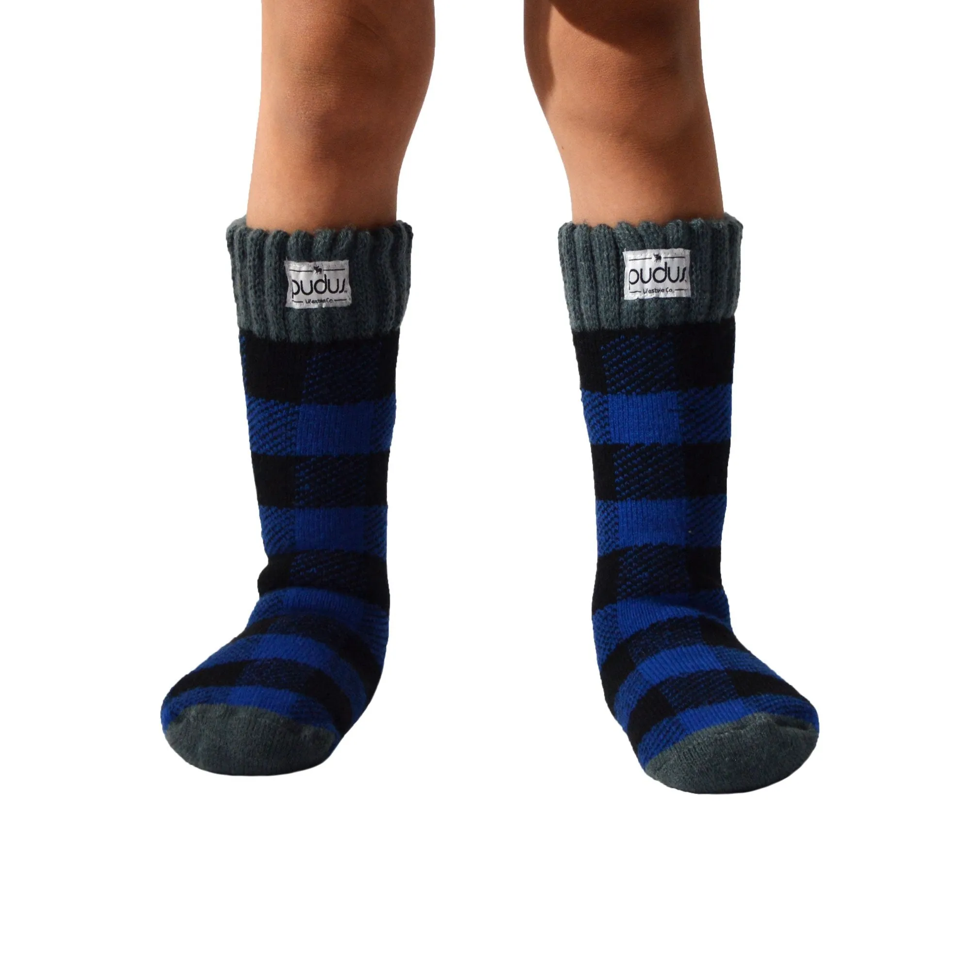 Boot Socks | Lumberjack Blue | Kids Tall