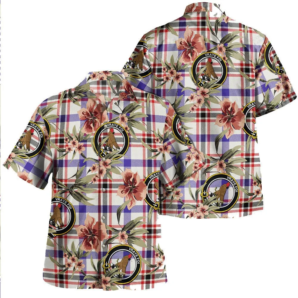 Boswell Dress Modern Tartan Clan Crest Badge Aloha Hawaiian Shirt Tropical Old Style LU47
