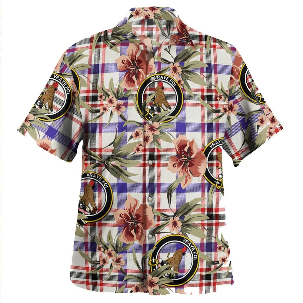 Boswell Dress Modern Tartan Clan Crest Badge Aloha Hawaiian Shirt Tropical Old Style LU47