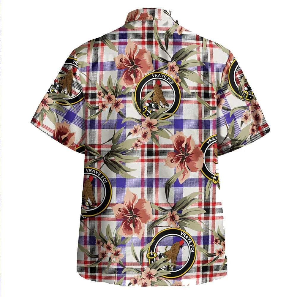 Boswell Dress Modern Tartan Clan Crest Badge Aloha Hawaiian Shirt Tropical Old Style LU47