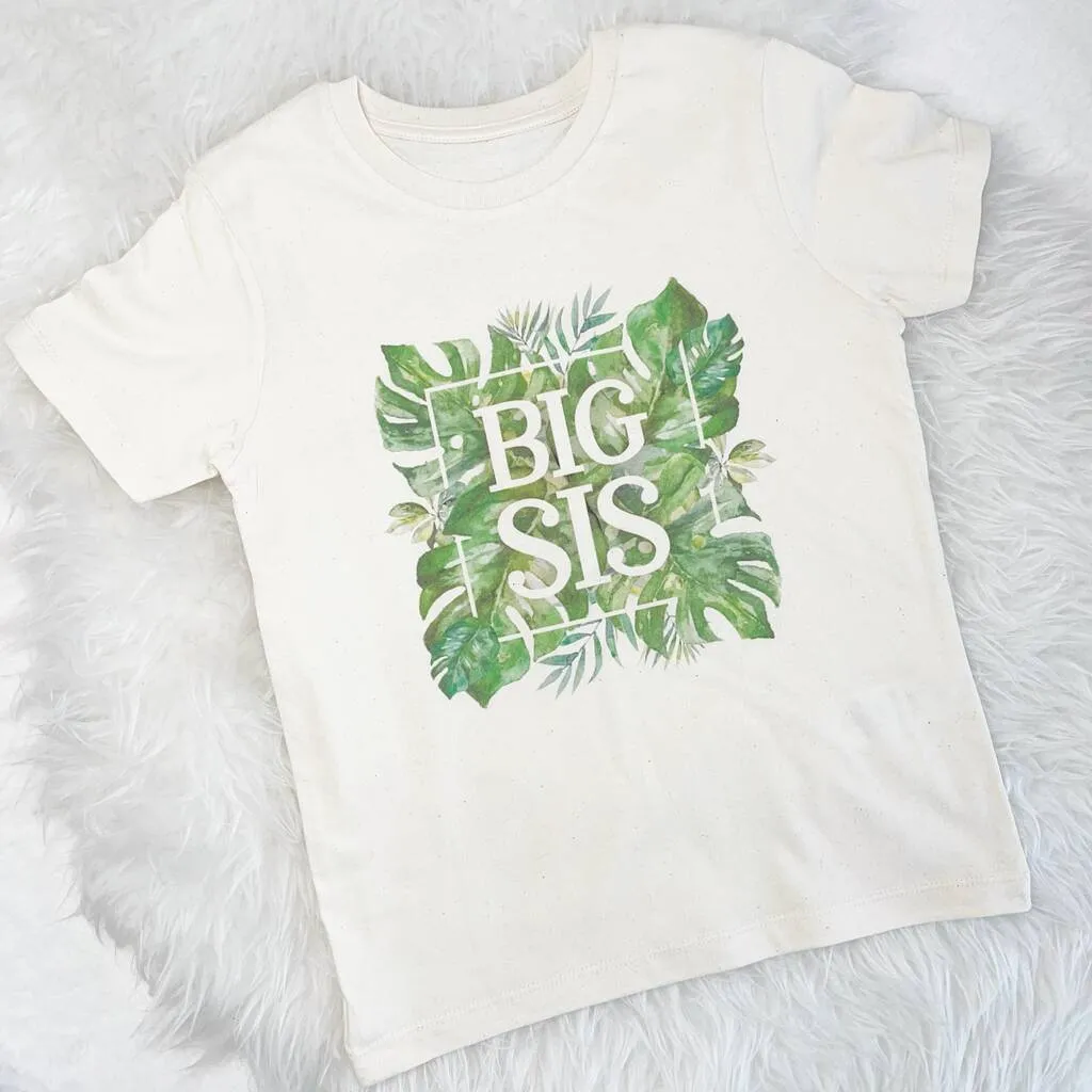 Botanical Big Sis Lil Sis Matching T Shirt Set