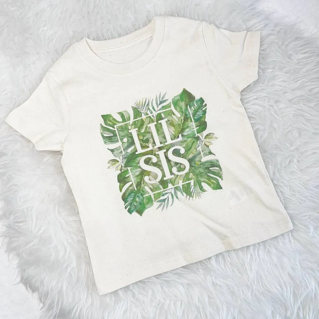 Botanical Big Sis Lil Sis Matching T Shirt Set