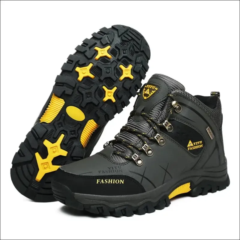 Brand men winter snow boots waterproof leather sneakers super warm men's boots outdoor male hiking