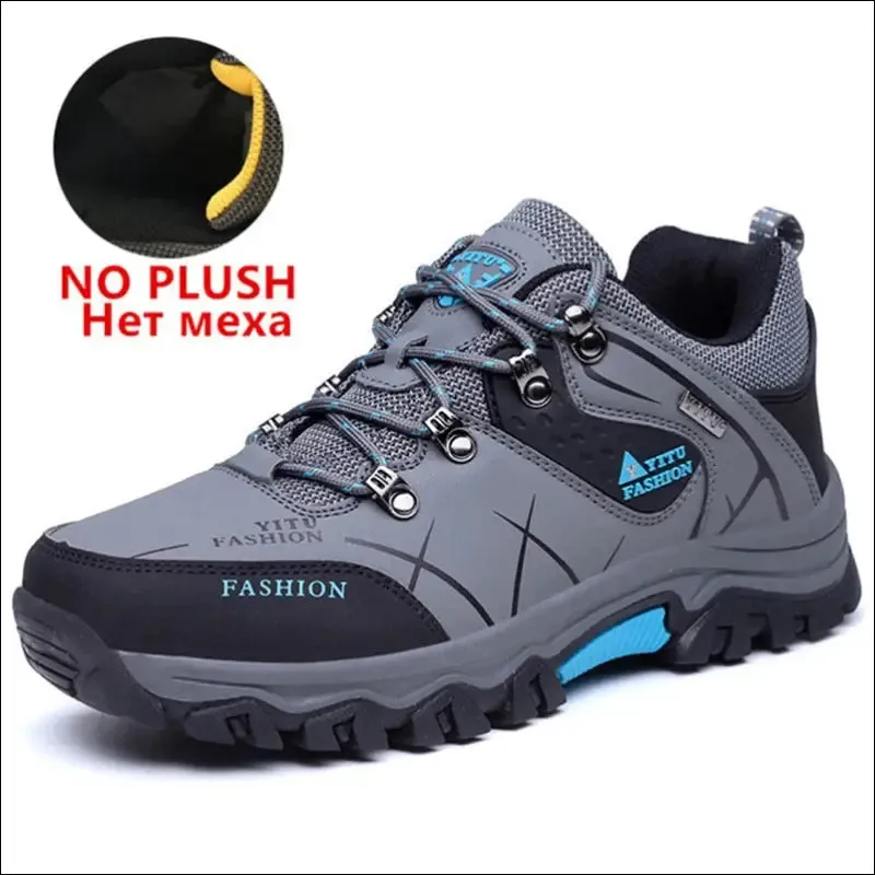 Brand men winter snow boots waterproof leather sneakers super warm men's boots outdoor male hiking