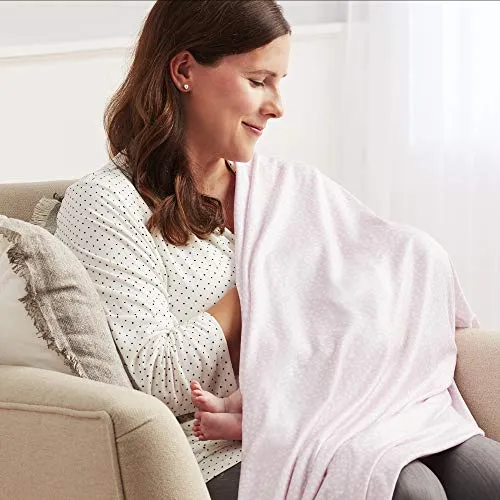 BreathableBaby Active Swaddle Blanket & Wrap 2 Pack – Pink Bloom and Pink Dots, Lightweight Premium Activewear Fabric, 47 x 47-inch Extra Large Multi-Use Blanket