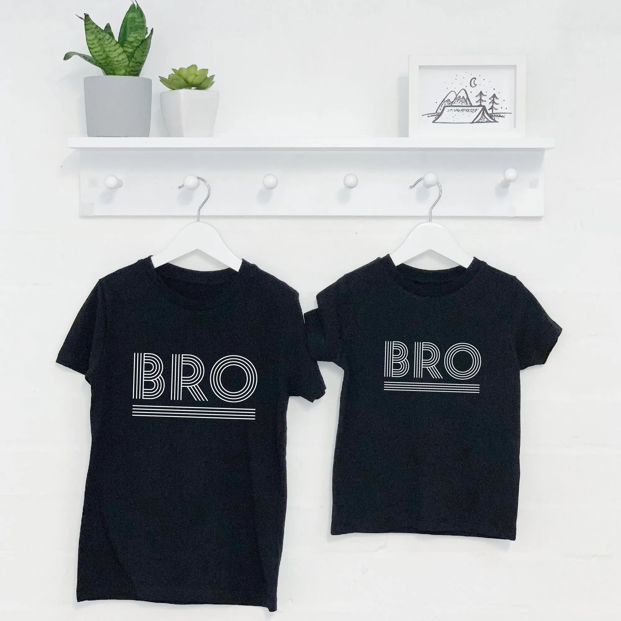 Bro Sis Monochrome Matching Sibling T Shirts