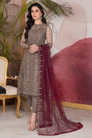 Brown Pakistani Kameez in Capri Style Party Wear