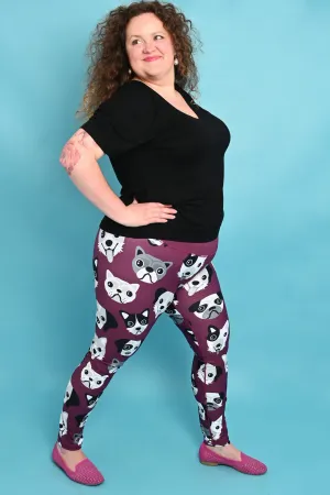 Burgundy Dogs Women’s Activewear Leggings