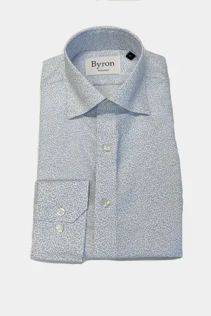 Byron Blue Floral Print Performance Shirt Big and Tall