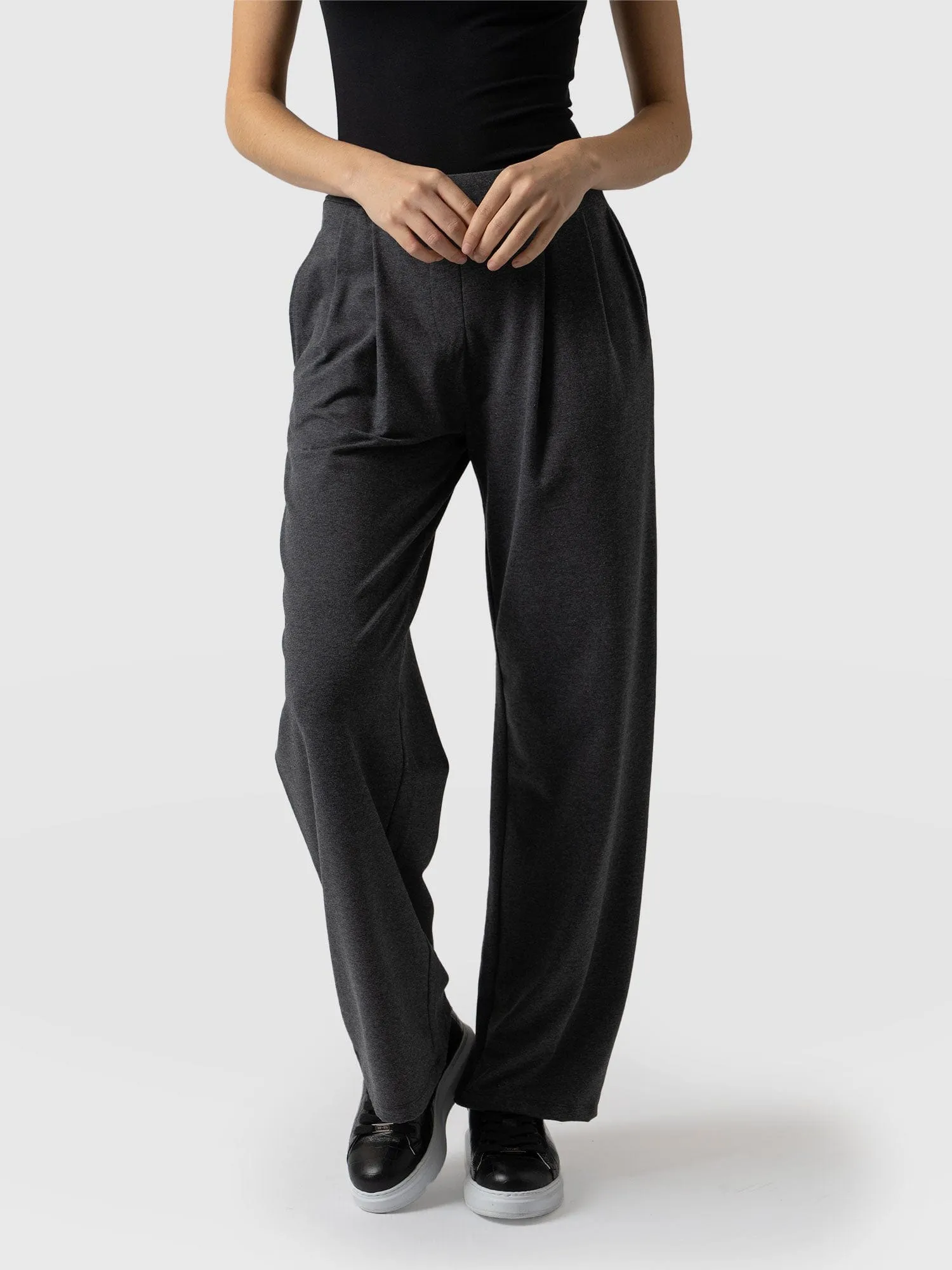 Camden Wide Leg Pant - Charcoal