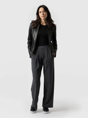 Camden Wide Leg Pant - Charcoal