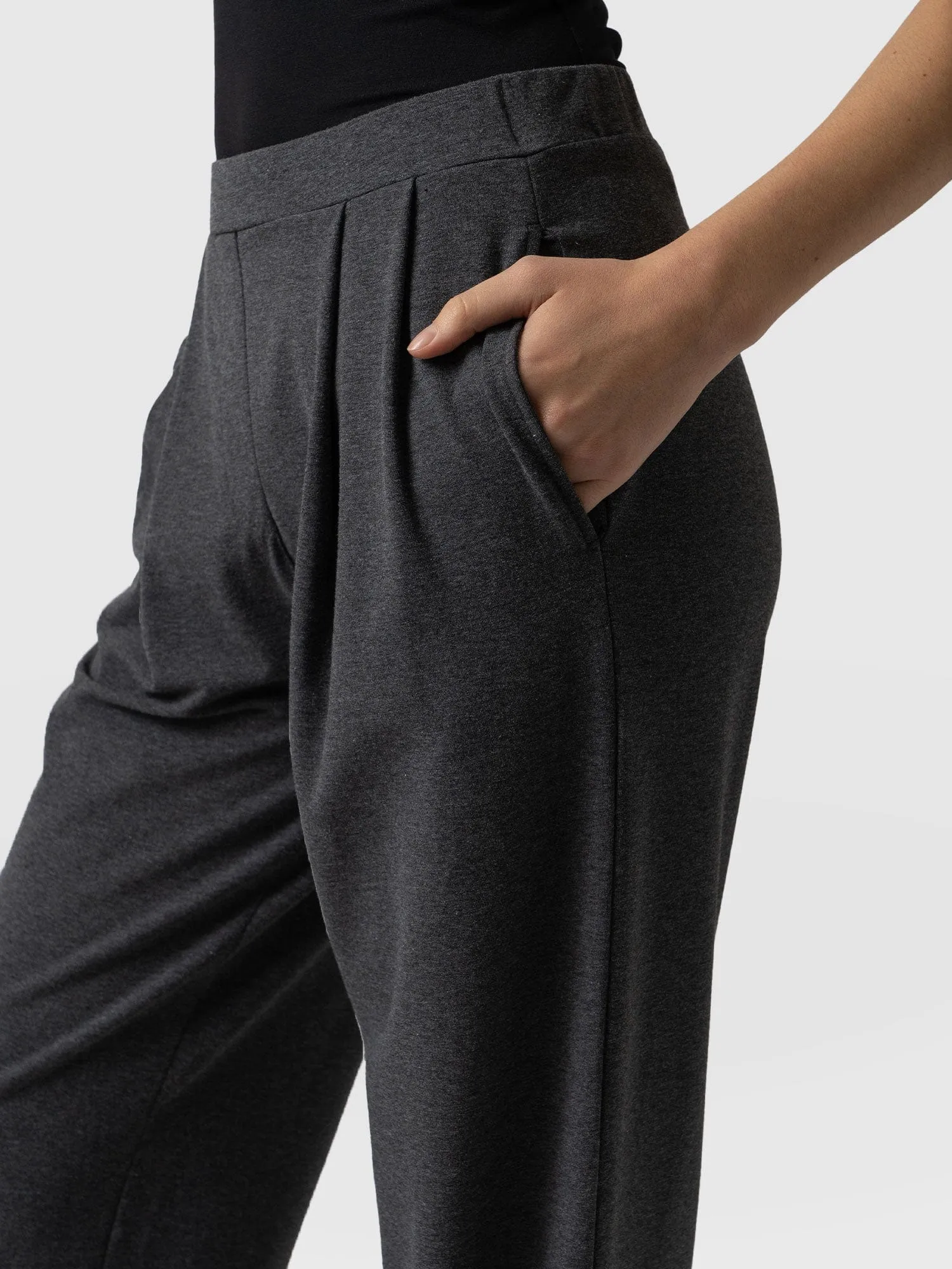 Camden Wide Leg Pant - Charcoal