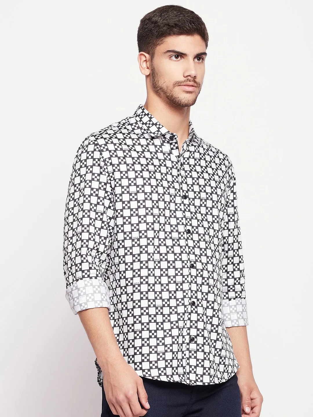 Camla Black/White Men Shirts