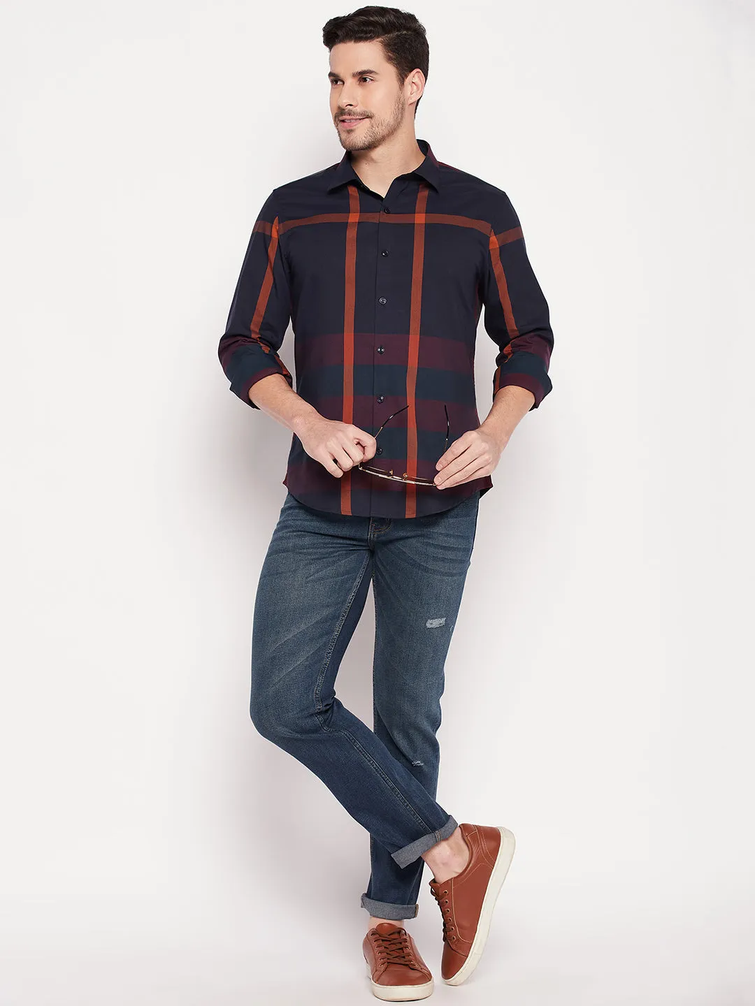 Camla Navy Men Shirt