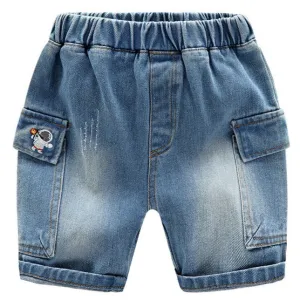 Casual Big Pocket Baby Toddler Kid Jean Shorts