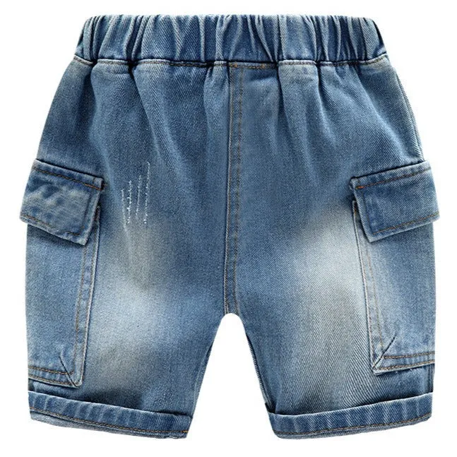 Casual Big Pocket Baby Toddler Kid Jean Shorts