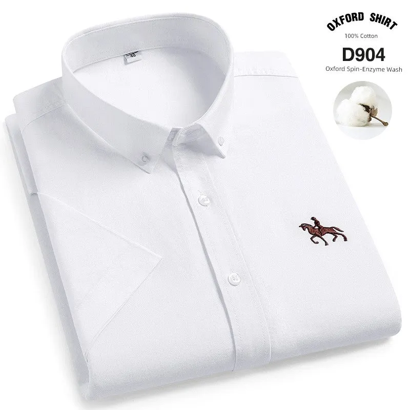 Casual Oxford Men's Short-Sleeved Dress Shirts