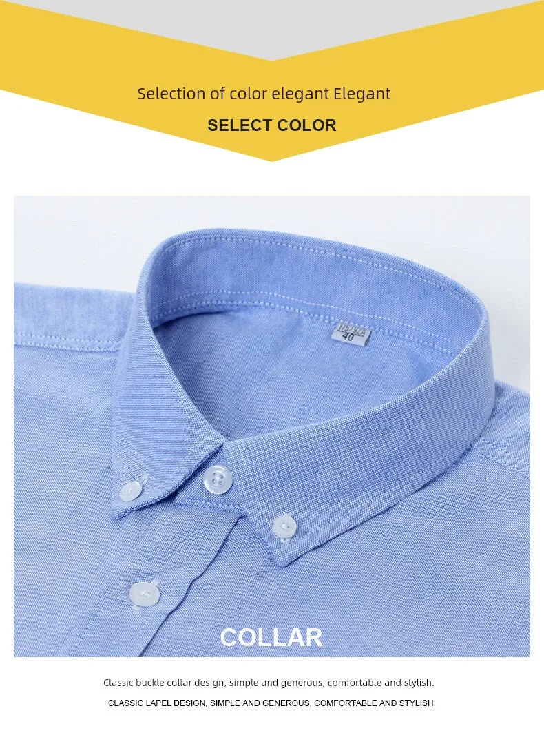 Casual Oxford Men's Short-Sleeved Dress Shirts