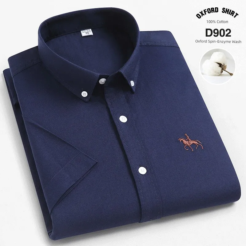 Casual Oxford Men's Short-Sleeved Dress Shirts