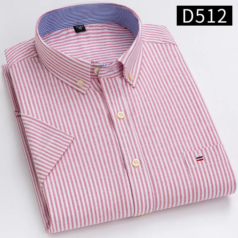 Casual Oxford Men's Short-Sleeved Dress Shirts