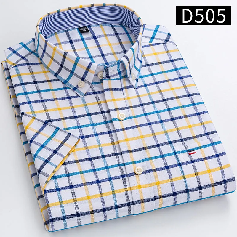 Casual Oxford Men's Short-Sleeved Dress Shirts