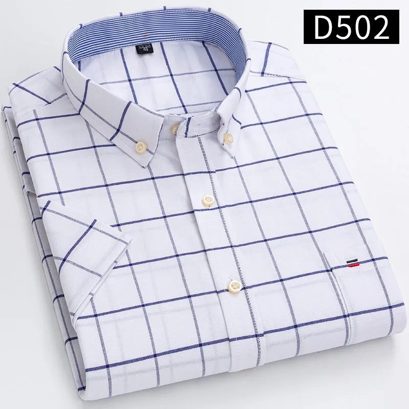 Casual Oxford Men's Short-Sleeved Dress Shirts
