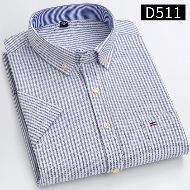 Casual Oxford Men's Short-Sleeved Dress Shirts