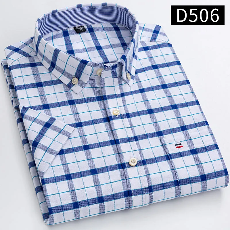 Casual Oxford Men's Short-Sleeved Dress Shirts