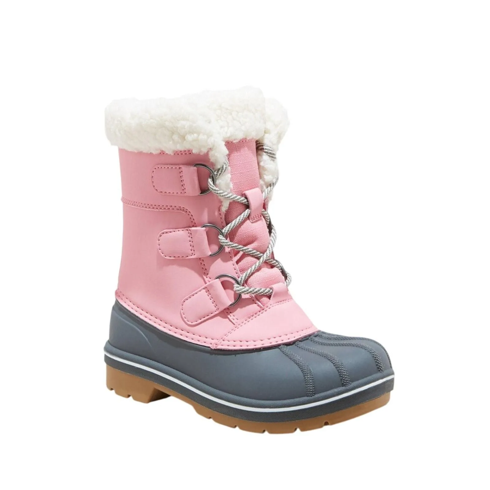 Cat & Jack Girls Faux Fur Kit Winter Boots AEX51 Pink 6