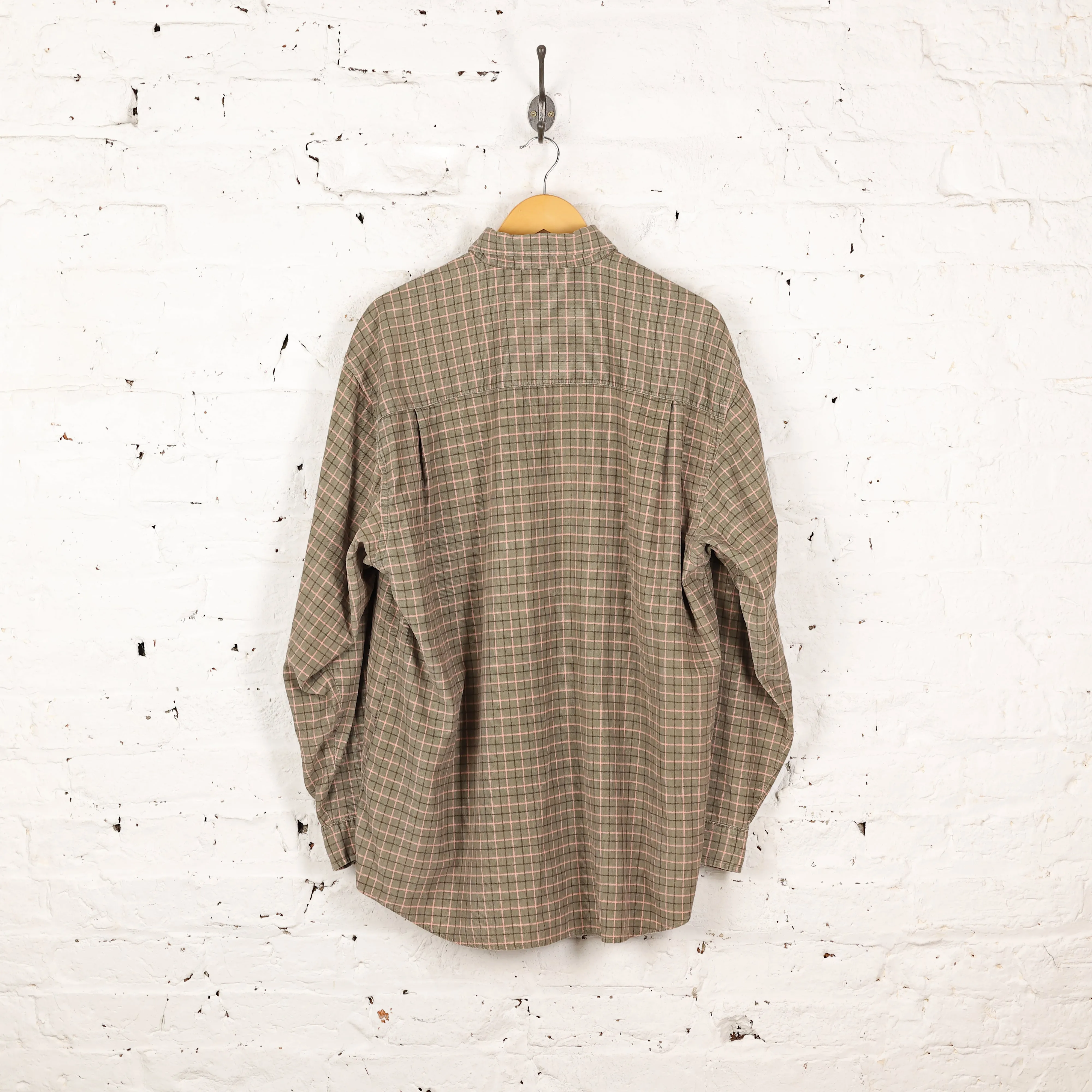Checked Corduroy Shirt - Green - XL