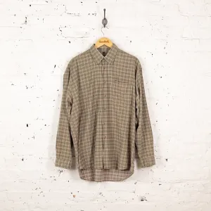 Checked Corduroy Shirt - Green - XL