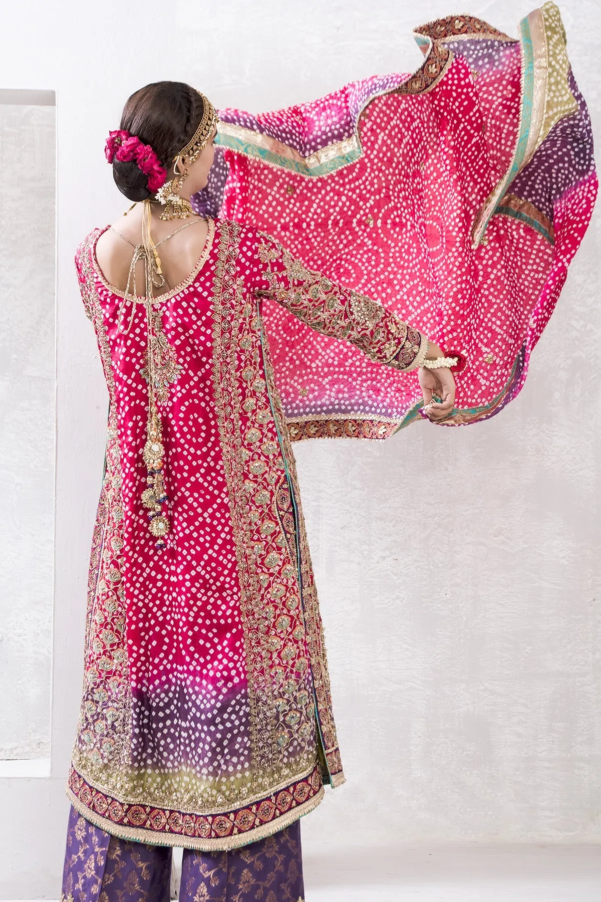 Chunri Silk Salwar Kameez Pakistani Wedding Dresses