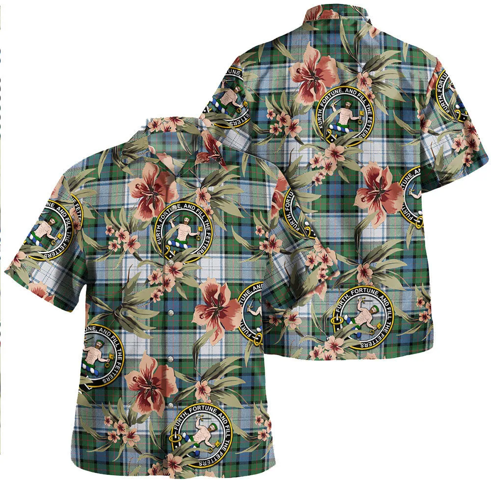 Clan Murray of Atholl Dress (Murray Dress) Ancient Tartan Crest Badge Aloha Hawaiian Shirt Tropical Old Style IH39