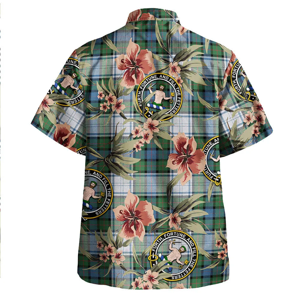 Clan Murray of Atholl Dress (Murray Dress) Ancient Tartan Crest Badge Aloha Hawaiian Shirt Tropical Old Style IH39