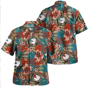 Clan Robinson Dress (Robins Dress) Ancient Tartan Crest Badge Aloha Hawaiian Shirt Tropical Old Style HX95