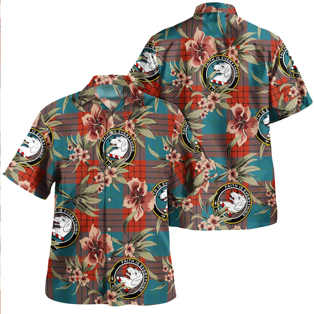 Clan Robinson Dress (Robins Dress) Ancient Tartan Crest Badge Aloha Hawaiian Shirt Tropical Old Style HX95