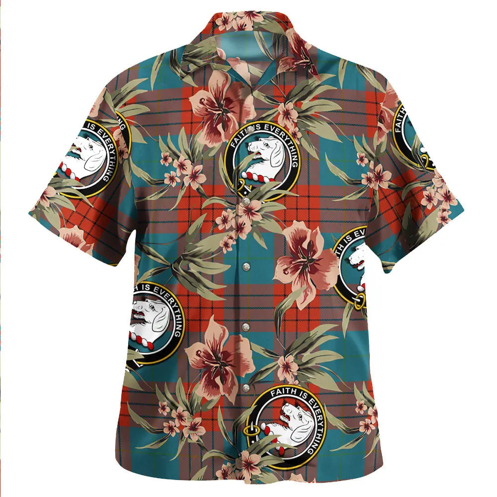 Clan Robinson Dress (Robins Dress) Ancient Tartan Crest Badge Aloha Hawaiian Shirt Tropical Old Style HX95