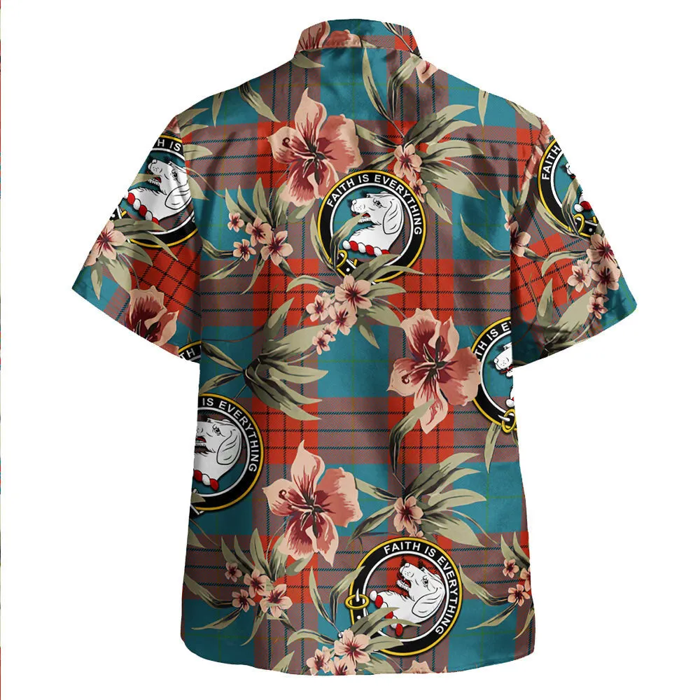 Clan Robinson Dress (Robins Dress) Ancient Tartan Crest Badge Aloha Hawaiian Shirt Tropical Old Style HX95