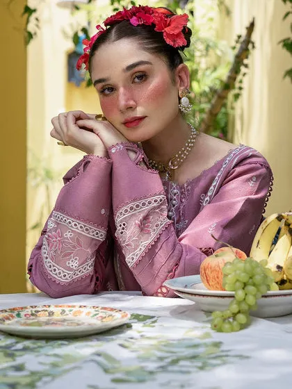 Classic Lilac Embroidered Pakistani Sharara Kameez Dupatta Party Dress